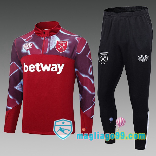Magliago - Passione Maglie Thai Affidabili Basso Costo Online Shop | Tuta da Allenamento West Ham Bambino Rosso 2023/2024