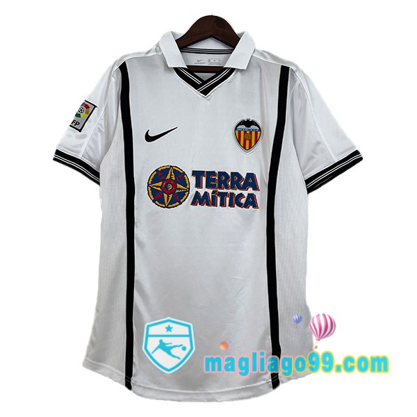Magliago - Passione Maglie Thai Affidabili Basso Costo Online Shop | Maglia Storica Valencia CF Retro Prima Bianco 2000-2001