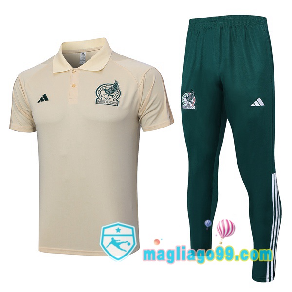 Magliago - Passione Maglie Thai Affidabili Basso Costo Online Shop | Messico Polo Maglia Uomo + Pantaloni Marrone 2023/2024