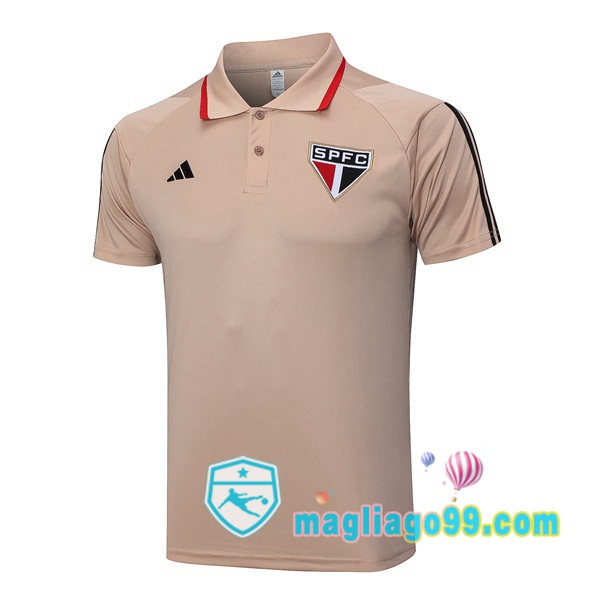 Magliago - Passione Maglie Thai Affidabili Basso Costo Online Shop | Sao Paulo FC Polo Maglia Uomo Marrone 2023/2024