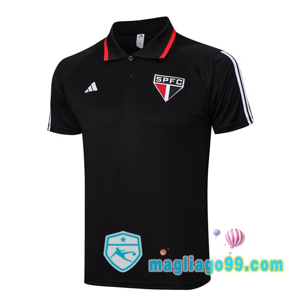 Magliago - Passione Maglie Thai Affidabili Basso Costo Online Shop | Sao Paulo FC Polo Maglia Uomo Nero 2023/2024