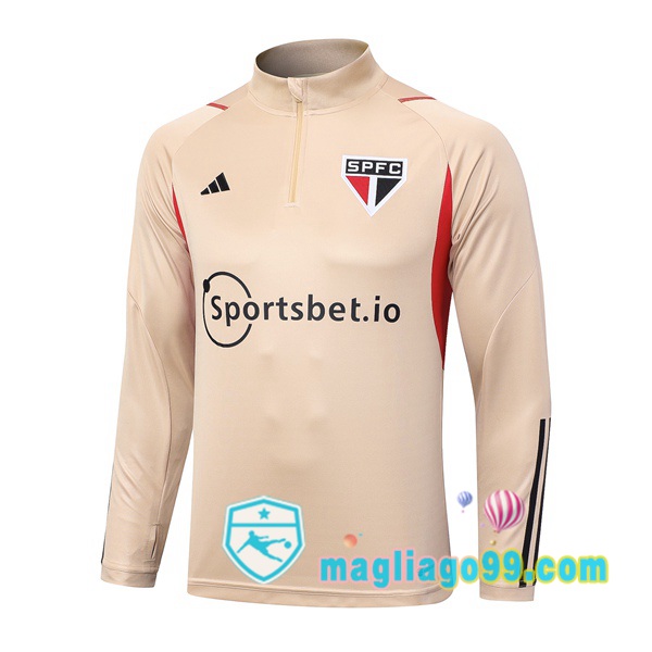Magliago - Passione Maglie Thai Affidabili Basso Costo Online Shop | Felpe Allenamento Sao Paulo FC Marrone 2023/2024