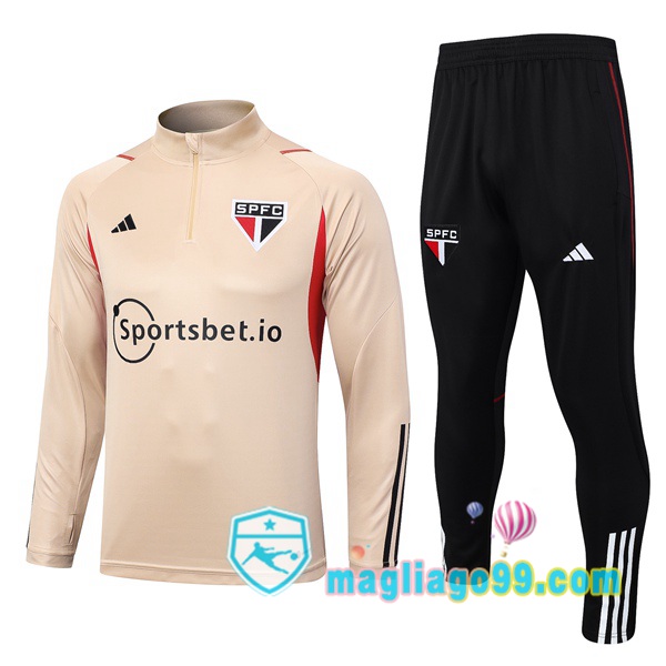 Magliago - Passione Maglie Thai Affidabili Basso Costo Online Shop | Tuta da Allenamento Sao Paulo FC Marrone 2023/2024