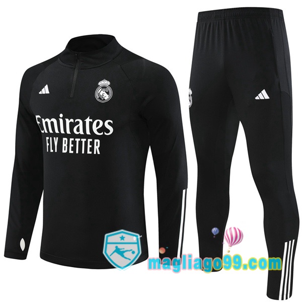 Magliago - Passione Maglie Thai Affidabili Basso Costo Online Shop | Tuta da Allenamento Real Madrid Nero 2023/2024
