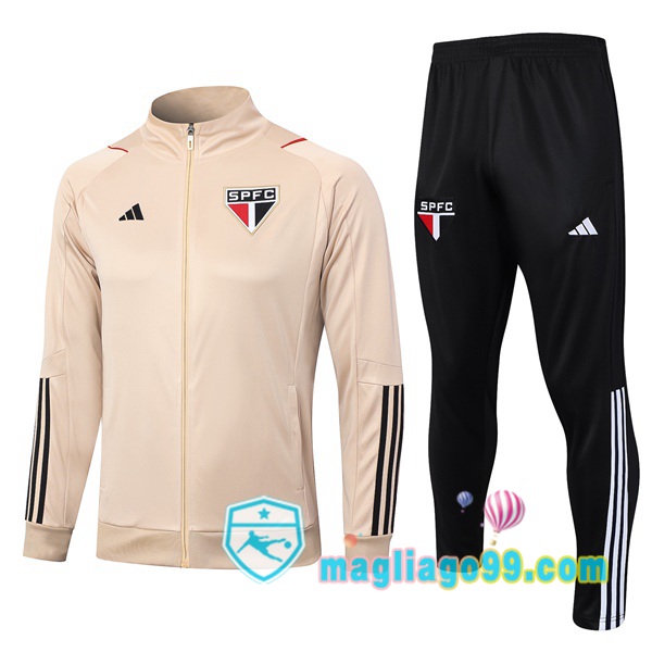 Magliago - Passione Maglie Thai Affidabili Basso Costo Online Shop | Giacca Da Allenamento Sao Paulo FC Marrone 2023/2024