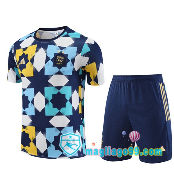 Magliago - Passione Maglie Thai Affidabili Basso Costo Online Shop | Tuta Maglie Allenamento Algerie + Shorts Bianco Blu 2023/2024