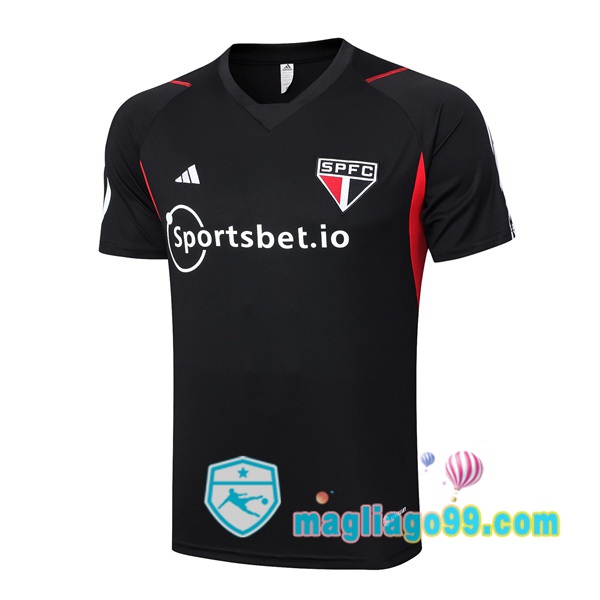 Magliago - Passione Maglie Thai Affidabili Basso Costo Online Shop | Tuta Maglie Allenamento Sao Paulo FC Nero 2023/2024