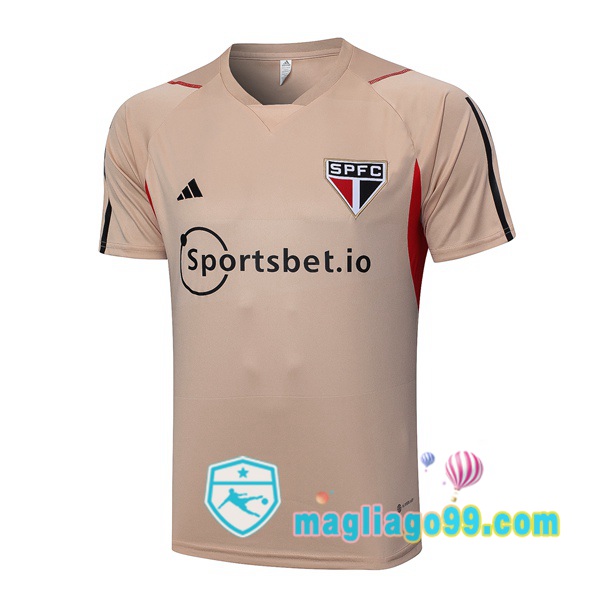 Magliago - Passione Maglie Thai Affidabili Basso Costo Online Shop | Tuta Maglie Allenamento Sao Paulo FC Marrone 2023/2024