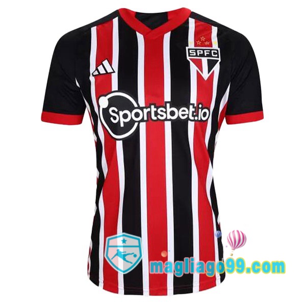 Magliago - Passione Maglie Thai Affidabili Basso Costo Online Shop | Maglia Sao Paulo FC Seconda Nero Rosso 2023/2024