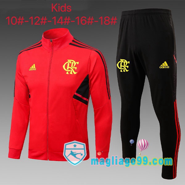 Magliago - Passione Maglie Thai Affidabili Basso Costo Online Shop | Giacca Da Allenamento Flamengo Bambino Rosso 2023/2024