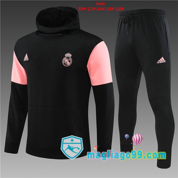 Magliago - Passione Maglie Thai Affidabili Basso Costo Online Shop | Giacca Con Cappuccio Real Madrid Bambino Nero 2023/2024