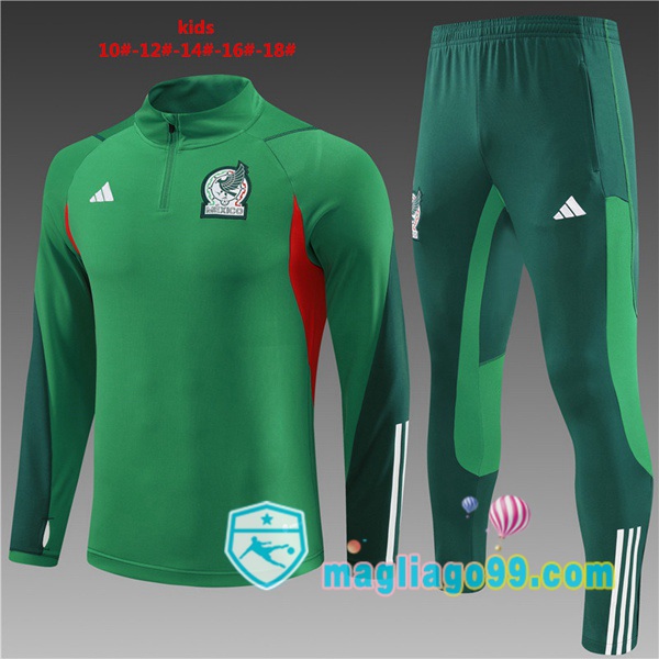 Magliago - Passione Maglie Thai Affidabili Basso Costo Online Shop | Tuta da Allenamento Messico Bambino Verde 2023/2024