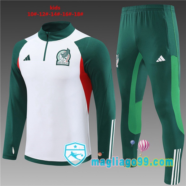 Magliago - Passione Maglie Thai Affidabili Basso Costo Online Shop | Tuta da Allenamento Messico Bambino Bianco 2023/2024