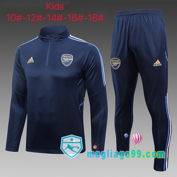 Magliago - Passione Maglie Thai Affidabili Basso Costo Online Shop | Tuta da Allenamento Arsenal Bambino Blu Royal 2023/2024