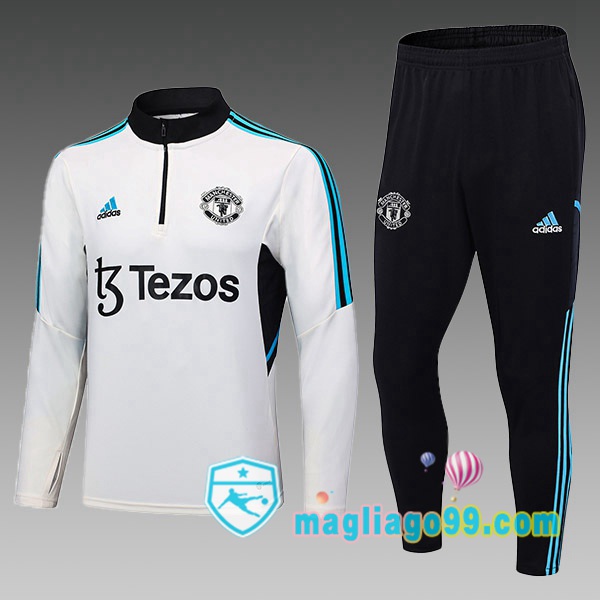 Magliago - Passione Maglie Thai Affidabili Basso Costo Online Shop | Tuta da Allenamento Manchester United Bambino Bianco 2023/2024