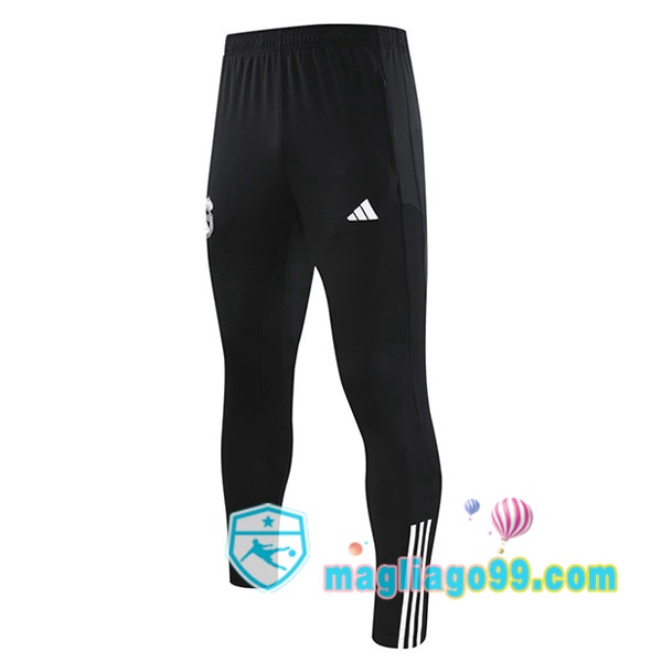 Magliago - Passione Maglie Thai Affidabili Basso Costo Online Shop | Pantaloni Da Allenamento Real Madrid Nero 2023/2024