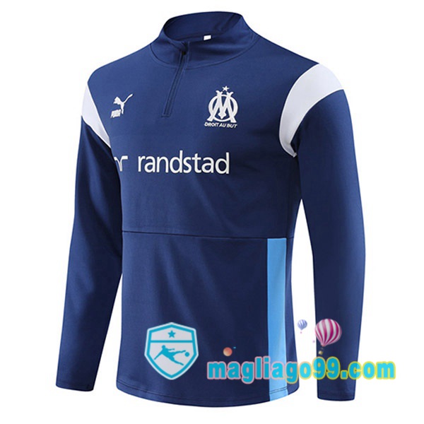 Magliago - Passione Maglie Thai Affidabili Basso Costo Online Shop | Felpe Allenamento Marsiglia OM Blu Royal 2023/2024