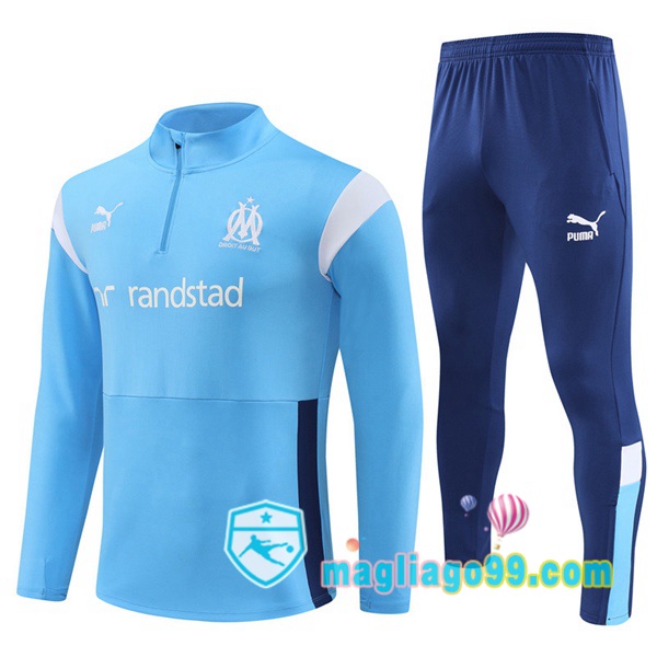 Magliago - Passione Maglie Thai Affidabili Basso Costo Online Shop | Tuta da Allenamento Marsiglia OM Blu 2023/2024