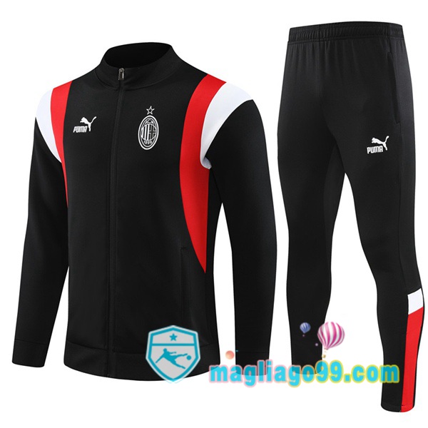 Magliago - Passione Maglie Thai Affidabili Basso Costo Online Shop | Giacca Da Allenamento AC Milan Nero 2023/2024
