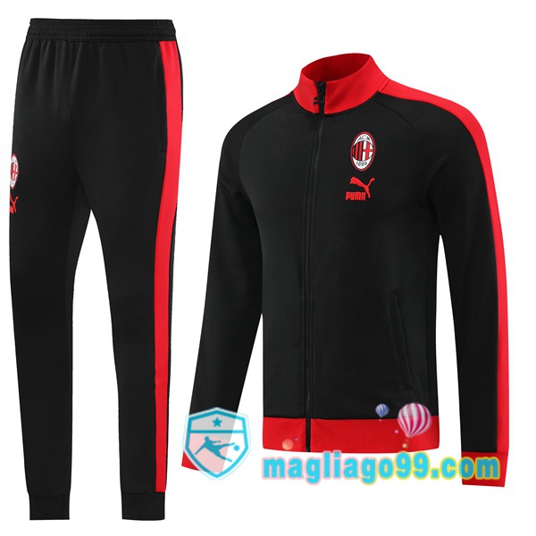 Magliago - Passione Maglie Thai Affidabili Basso Costo Online Shop | Giacca Da Allenamento AC Milan Nero 2023/2024