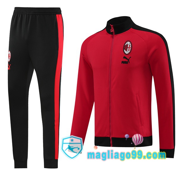 Magliago - Passione Maglie Thai Affidabili Basso Costo Online Shop | Giacca Da Allenamento AC Milan Rosso 2023/2024