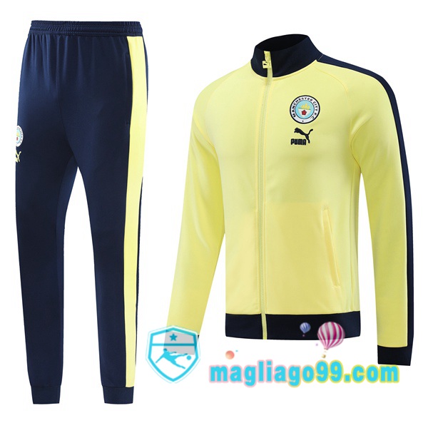 Magliago - Passione Maglie Thai Affidabili Basso Costo Online Shop | Giacca Da Allenamento Manchester City Giallo 2023/2024