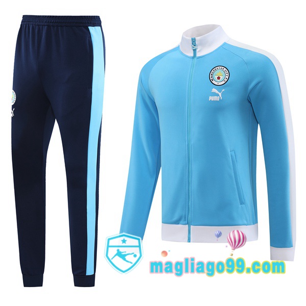 Magliago - Passione Maglie Thai Affidabili Basso Costo Online Shop | Giacca Da Allenamento Manchester City Blu 2023/2024