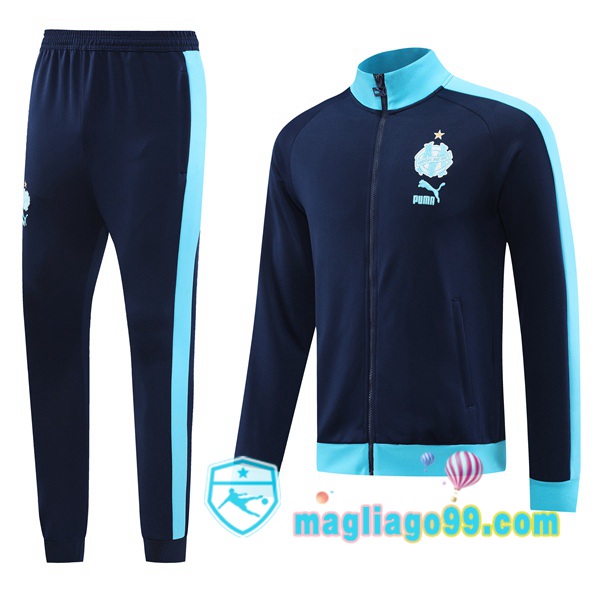 Magliago - Passione Maglie Thai Affidabili Basso Costo Online Shop | Giacca Da Allenamento Marsiglia OM Nero 2023/2024
