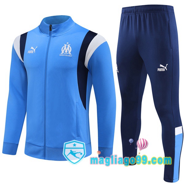 Magliago - Passione Maglie Thai Affidabili Basso Costo Online Shop | Giacca Da Allenamento Marsiglia OM Blu 2023/2024