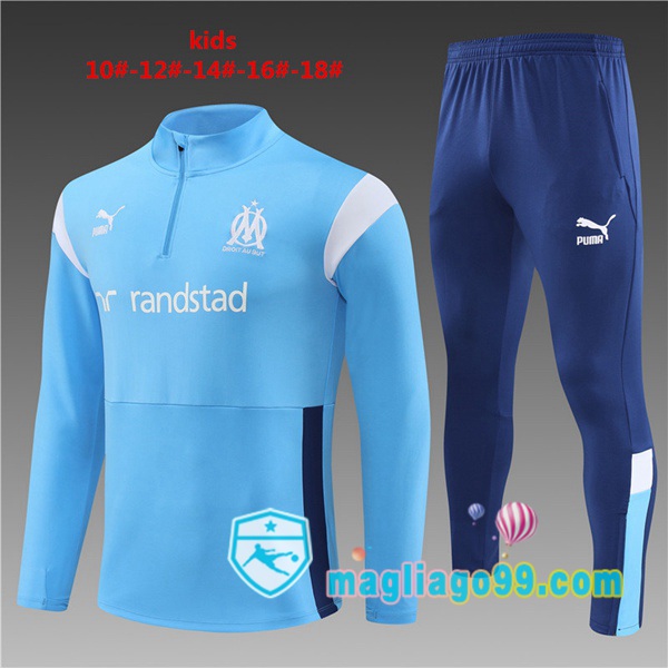 Magliago - Passione Maglie Thai Affidabili Basso Costo Online Shop | Tuta da Allenamento Marsiglia OM Bambino Blu 2023/2024