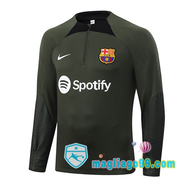 Magliago - Passione Maglie Thai Affidabili Basso Costo Online Shop | Felpe Allenamento FC Barcellona Verde 2023/2024