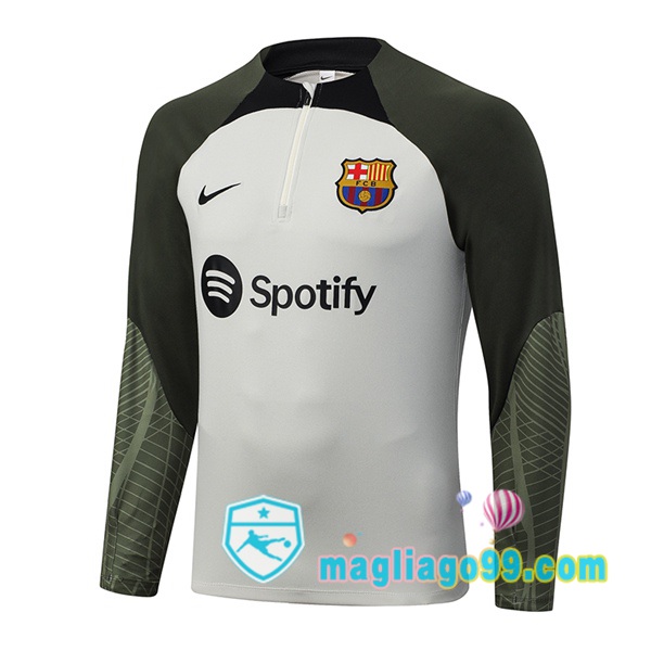 Magliago - Passione Maglie Thai Affidabili Basso Costo Online Shop | Felpe Allenamento FC Barcellona Grigio 2023/2024