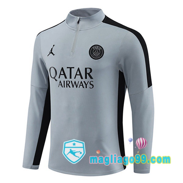 Magliago - Passione Maglie Thai Affidabili Basso Costo Online Shop | Felpe Allenamento JORDAN Paris PSG Grigio 2023/2024
