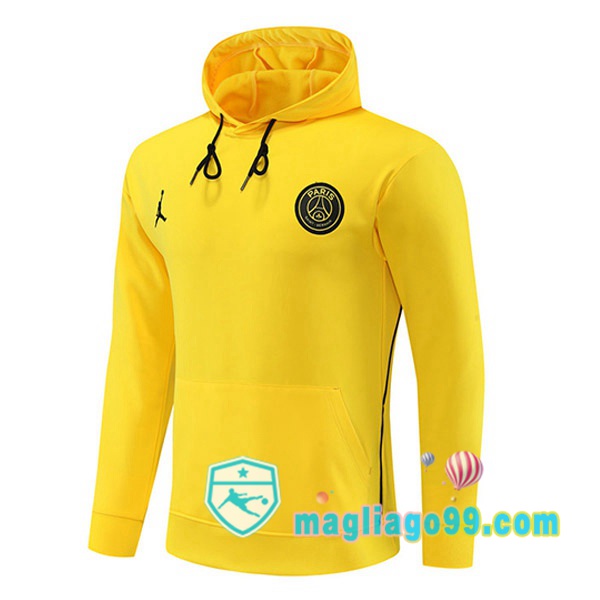Magliago - Passione Maglie Thai Affidabili Basso Costo Online Shop | Felpa Con Cappuccio JORDAN Paris PSG Giallo 2023/2024