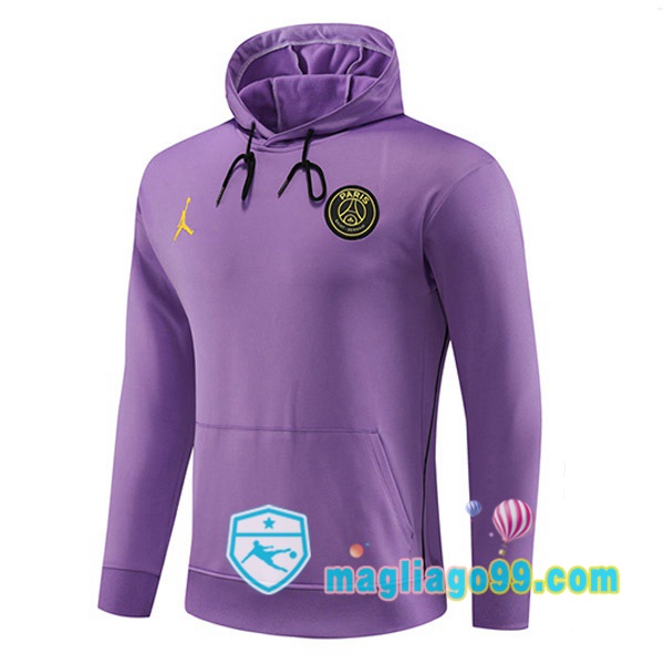 Magliago - Passione Maglie Thai Affidabili Basso Costo Online Shop | Felpa Con Cappuccio JORDAN Paris PSG Porpora 2023/2024