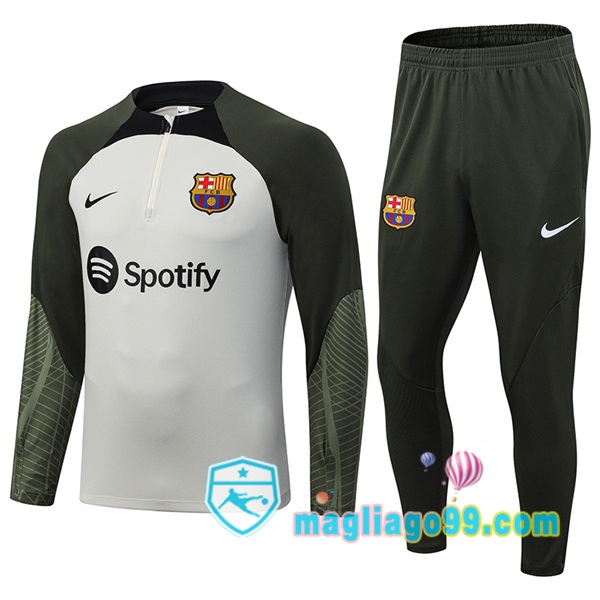 Magliago - Passione Maglie Thai Affidabili Basso Costo Online Shop | Tuta da Allenamento FC Barcellona Grigio 2023/2024