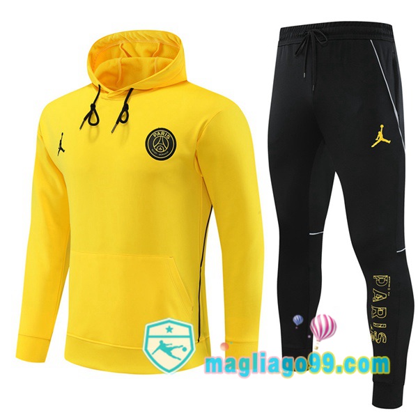 Magliago - Passione Maglie Thai Affidabili Basso Costo Online Shop | Giacca Con Cappuccio JORDAN Paris PSG Giallo 2023/2024