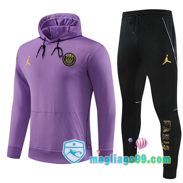 Magliago - Passione Maglie Thai Affidabili Basso Costo Online Shop | Giacca Con Cappuccio JORDAN Paris PSG Porpora 2023/2024