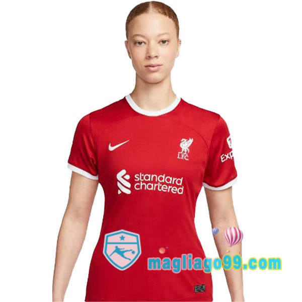 Magliago - Passione Maglie Thai Affidabili Basso Costo Online Shop | Maglia FC Liverpool Donna Prima Rosso 2023/2024