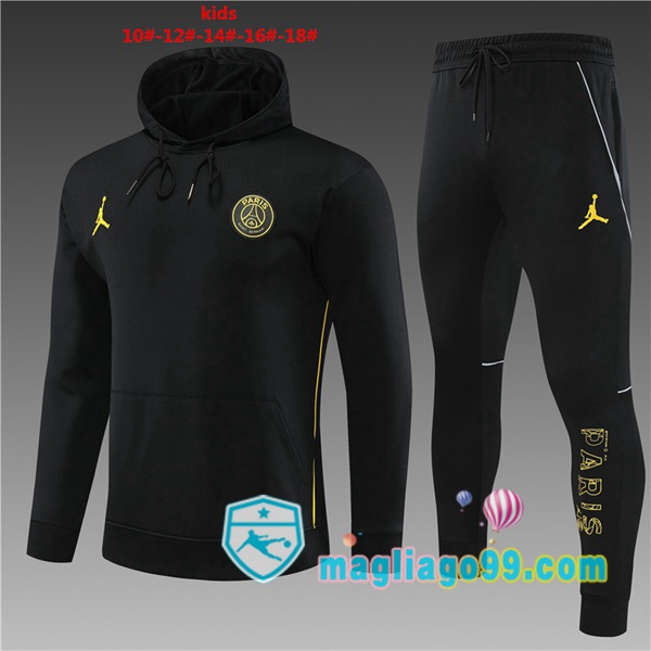 Magliago - Passione Maglie Thai Affidabili Basso Costo Online Shop | Giacca Con Cappuccio JORDAN Paris PSG Bambino Nero 2023/2024