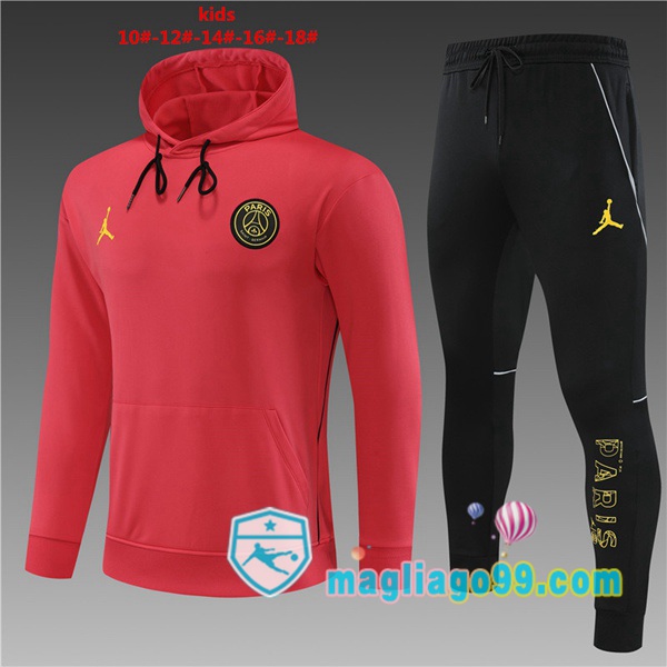 Magliago - Passione Maglie Thai Affidabili Basso Costo Online Shop | Giacca Con Cappuccio JORDAN Paris PSG Bambino Rosso 2023/2024