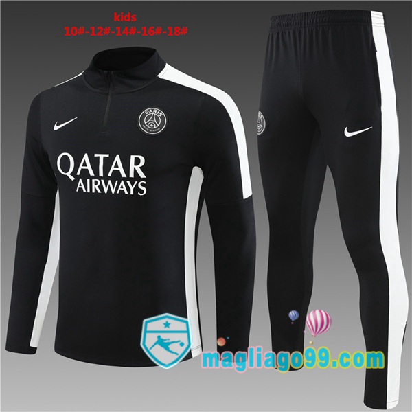 Magliago - Passione Maglie Thai Affidabili Basso Costo Online Shop | Tuta da Allenamento Paris PSG Bambino Nero 2023/2024