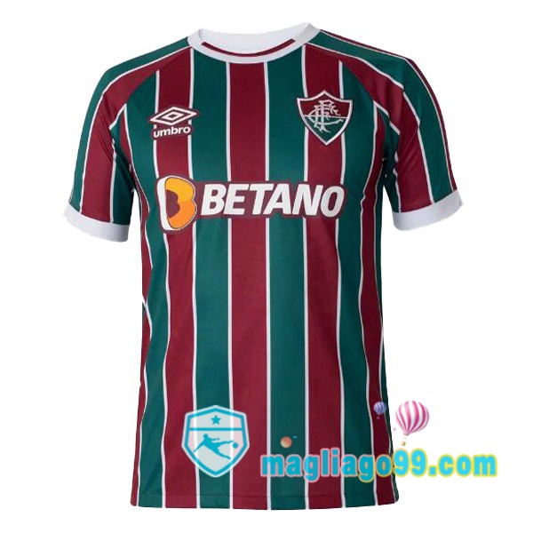 Magliago - Passione Maglie Thai Affidabili Basso Costo Online Shop | Maglia Fluminense Prima Rosso Verde 2023/2024