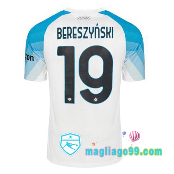 Magliago - Passione Maglie Thai Affidabili Basso Costo Online Shop | Maglia SSC Napoli (Bereszyński 19) Face Game Blu Bianco 2022/2023