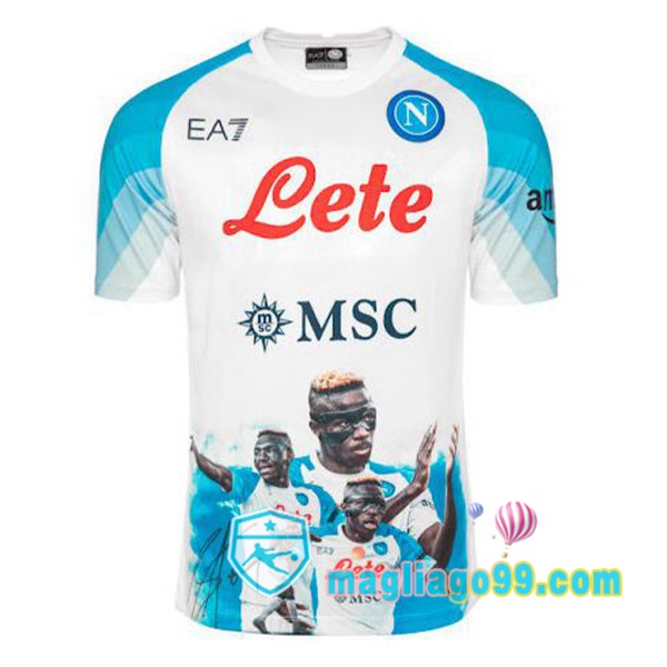 Magliago - Passione Maglie Thai Affidabili Basso Costo Online Shop | Maglia SSC Napoli (Osimhen 9) Face Game Blu Bianco 2022/2023