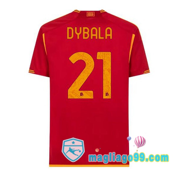 Maglia AS Roma (DYBALA 21) Prima Rosso 2023/2024