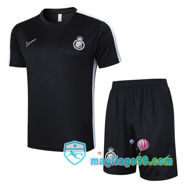 Magliago - Passione Maglie Thai Affidabili Basso Costo Online Shop | Maglie Allenamento Al-Nassr FC + Shorts Nero 2024/2025