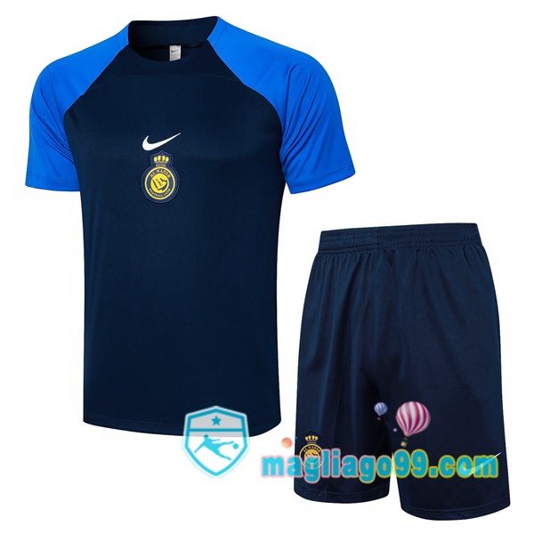 Magliago - Passione Maglie Thai Affidabili Basso Costo Online Shop | Maglie Allenamento Al-Nassr FC + Shorts Blu Royal 2024/2025