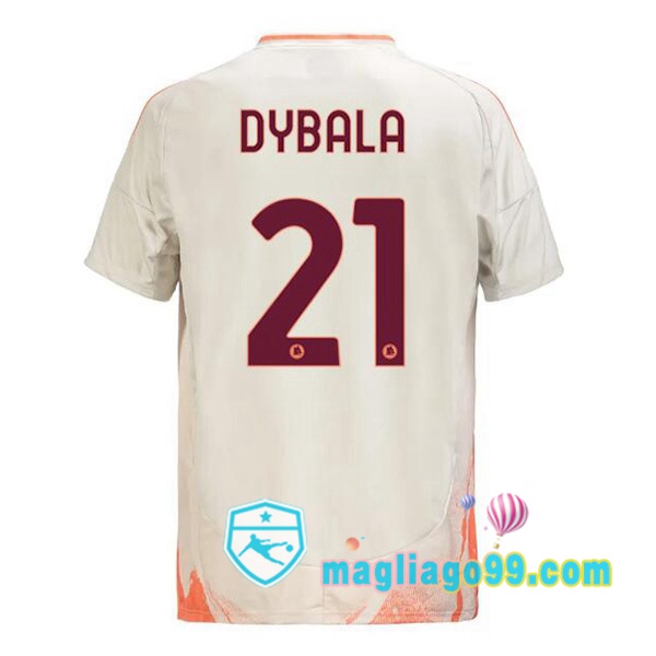 Maglia AS Roma (DYBALA 21) Seconda Bianco 2024/2025
