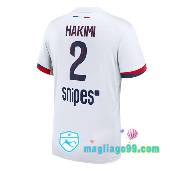 Maglia Paris PSG (Hakimi 2) Seconda Bianco 2025/2026